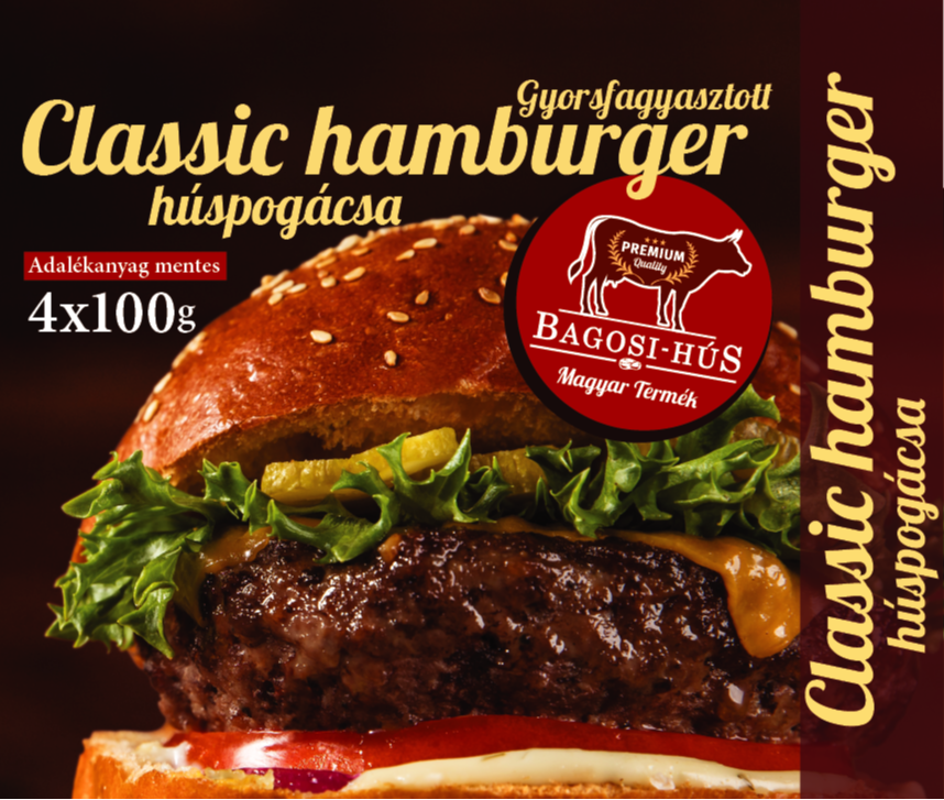 Classic hamburger húspogácsa